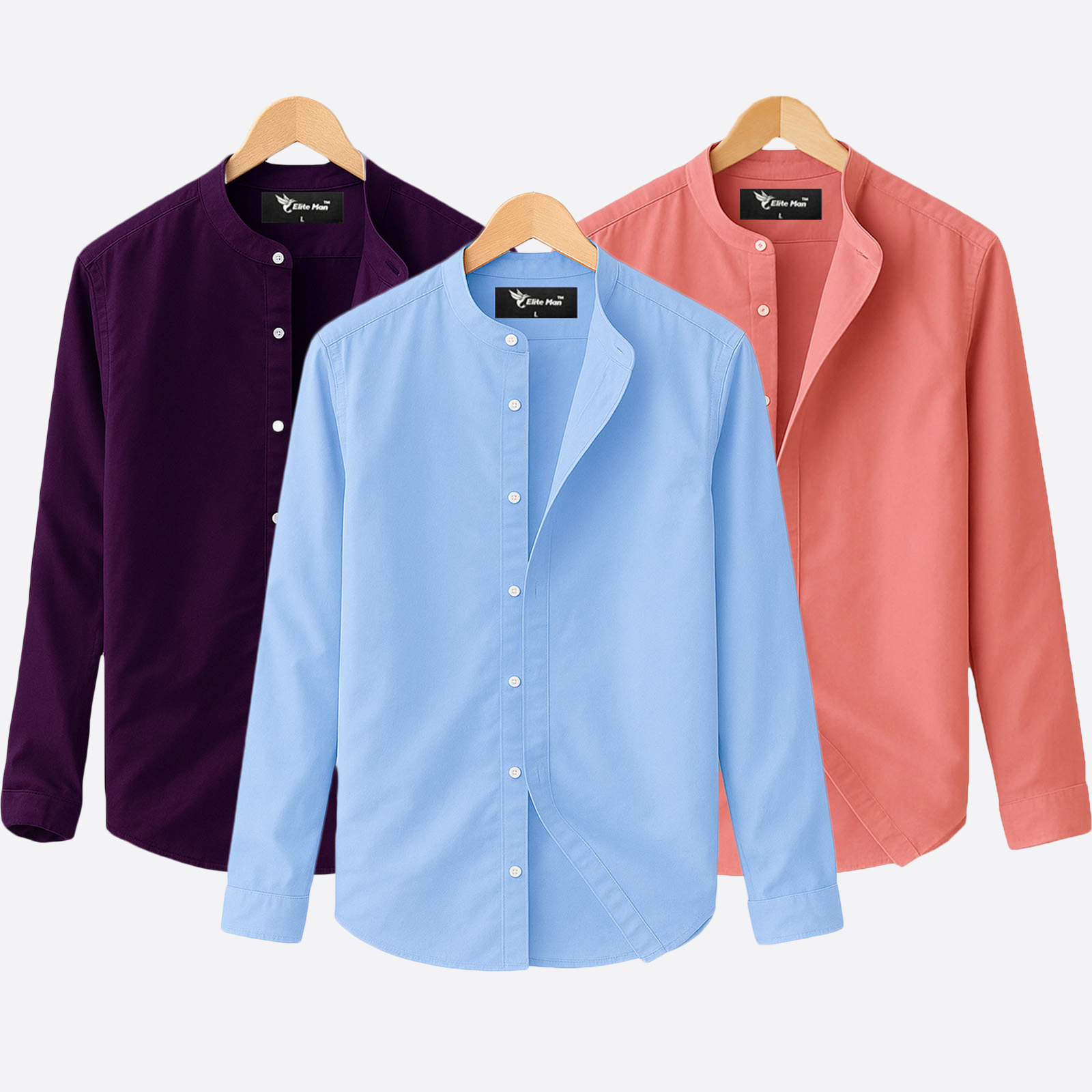 Ban collar shirt (Full Sleeve)