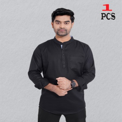 Premium Quality Herringbone Fabrics Katua - Black.