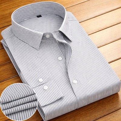 Premium Quality Formal Shirt - Ash Stripe.