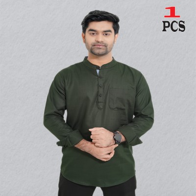 Premium Quality Herringbone Fabrics Katua - Green.