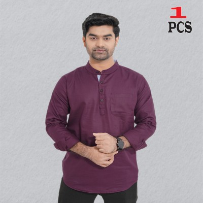 Premium Quality Herringbone Fabrics Katua - Purple.