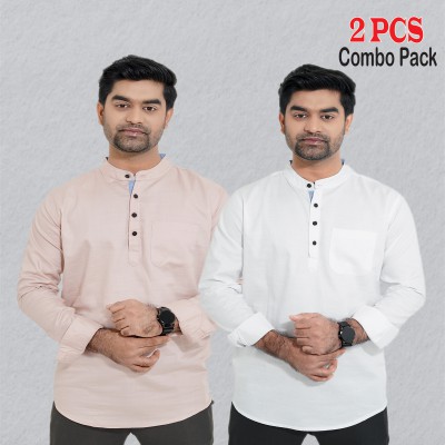 2 pcs Combo Herringbone Fabrics Katua - White & Brown.