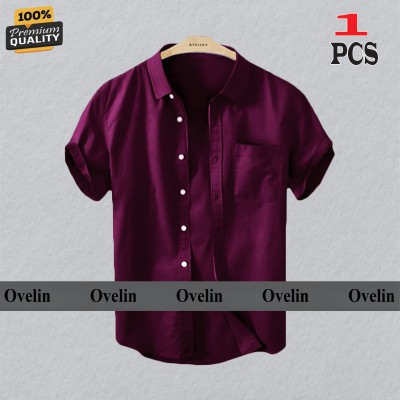 Premium Quality Short Sleeve Shirt - Maroon.