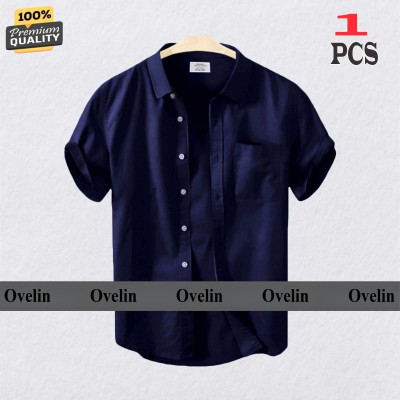 Premium Quality Short Sleeve Shirt - Navy Blue.