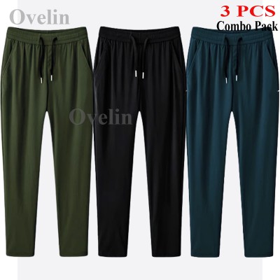 3 pcs Combo Premium Quality Solid Trouser - Black, Olive & Green.