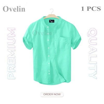 Premium Quality Ban Colar Short Sleeve Shirt - Pest.