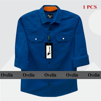Premium Quality Double Pocket Shirt - Royal Blue.