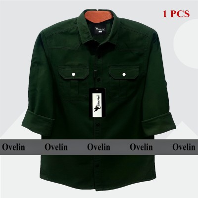 Premium Quality Double Pocket Shirt - Green.