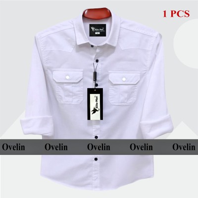 Premium Quality Double Pocket Shirt - White.
