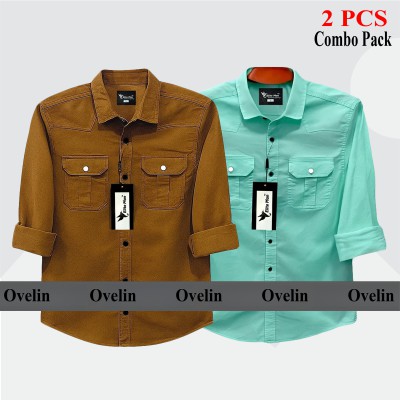 2 Pcs Combo Premium Quality Double Pocket Shirt - Pest & Banson.