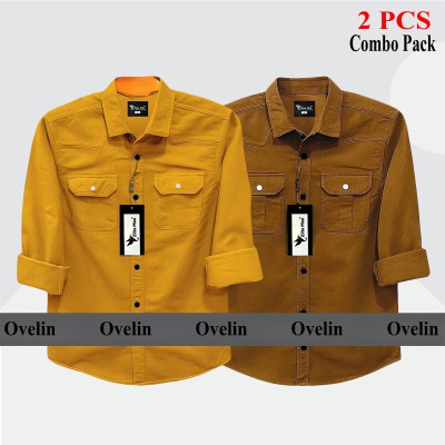 2 Pcs Combo Premium Quality Double Pocket Shirt - Banson & Kathali.
