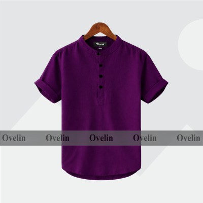 Premium Quality Short Sleeve Katua For Men's - Purple.
