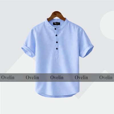 Premium Quality Short Sleeve Katua For Men's - Sky Blue.