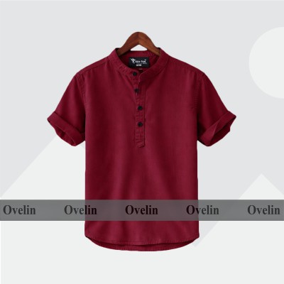 Premium Quality Short Sleeve Katua For Men's - Maroon.
