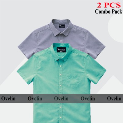 2 Pcs Combo Short Sleeve Shirt - Pest & Ash.