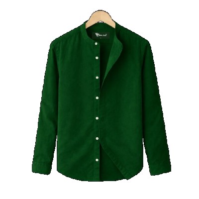 Premium Quality Ban Colar Full Sleeve Shirt - Green.