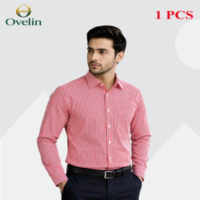 Premium Quality Formal Shirt - Maroon Stripe.