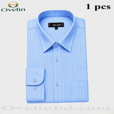 Premium Quality Formal Shirt (City Stripe) - Sky Blue.