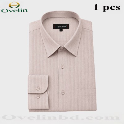 Premium Quality Formal Shirt (City Stripe) - Ash.
