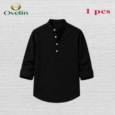 Premium Quality Full Sleeve Katua For Men's - Black.