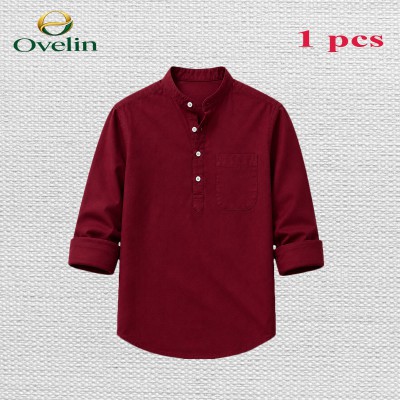 Premium Quality Full Sleeve Katua For Men's - Maroon.