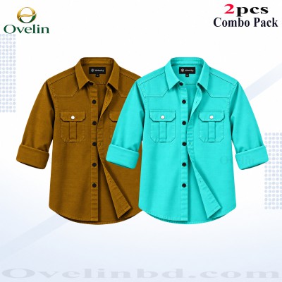 2 Pcs Combo Premium Quality Double Pocket Shirt - Pest & Banson.